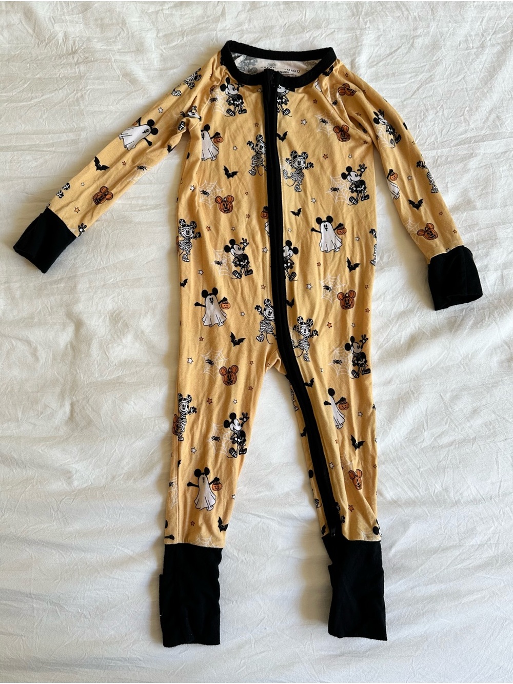 Dreamy Bamboo Mickey Halloween Pajama Zipper Romper